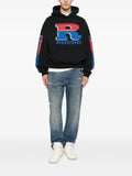 RHUDE split petrol logo hoodie