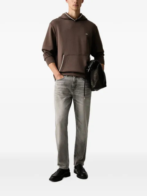 Paul & Shark logo-embroidered tipped hoodie